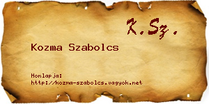 Kozma Szabolcs névjegykártya